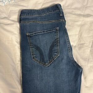 Hollister dark wash skinny jeans! They don’t fit me anymore